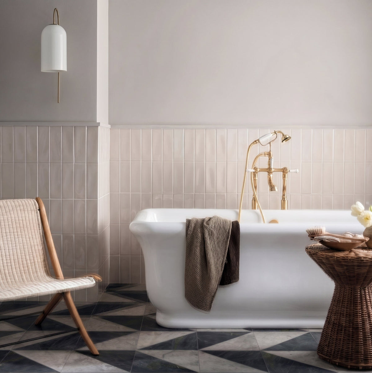 Alhambra White 7.5 x 225cm tiles from Hyperion Tiles