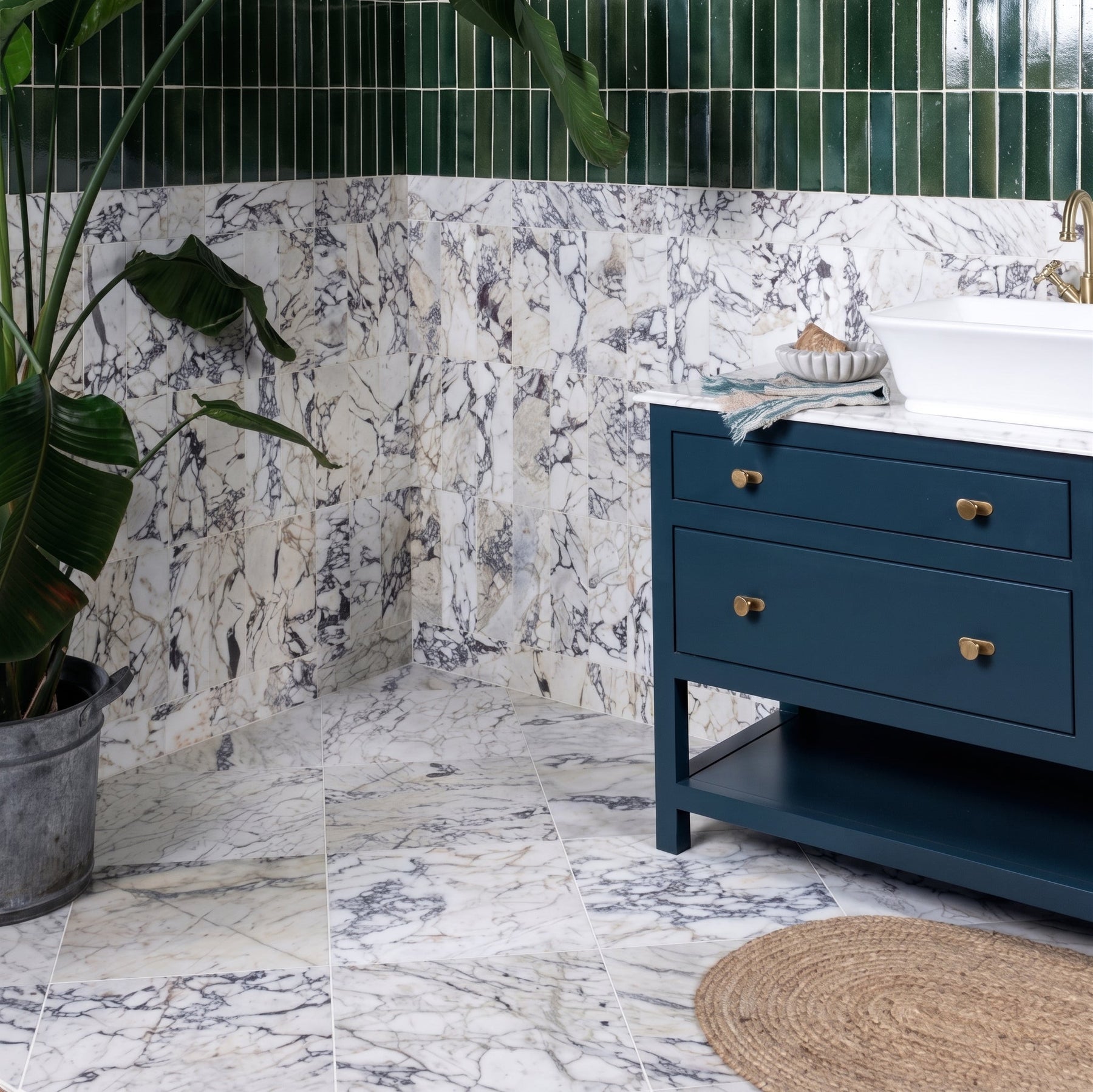 Medici Viola Marble Honed tiles from Hyperion Tiles