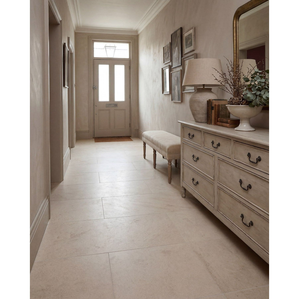 Close-up of Blandford Limestone Honed Finish 60 x Random