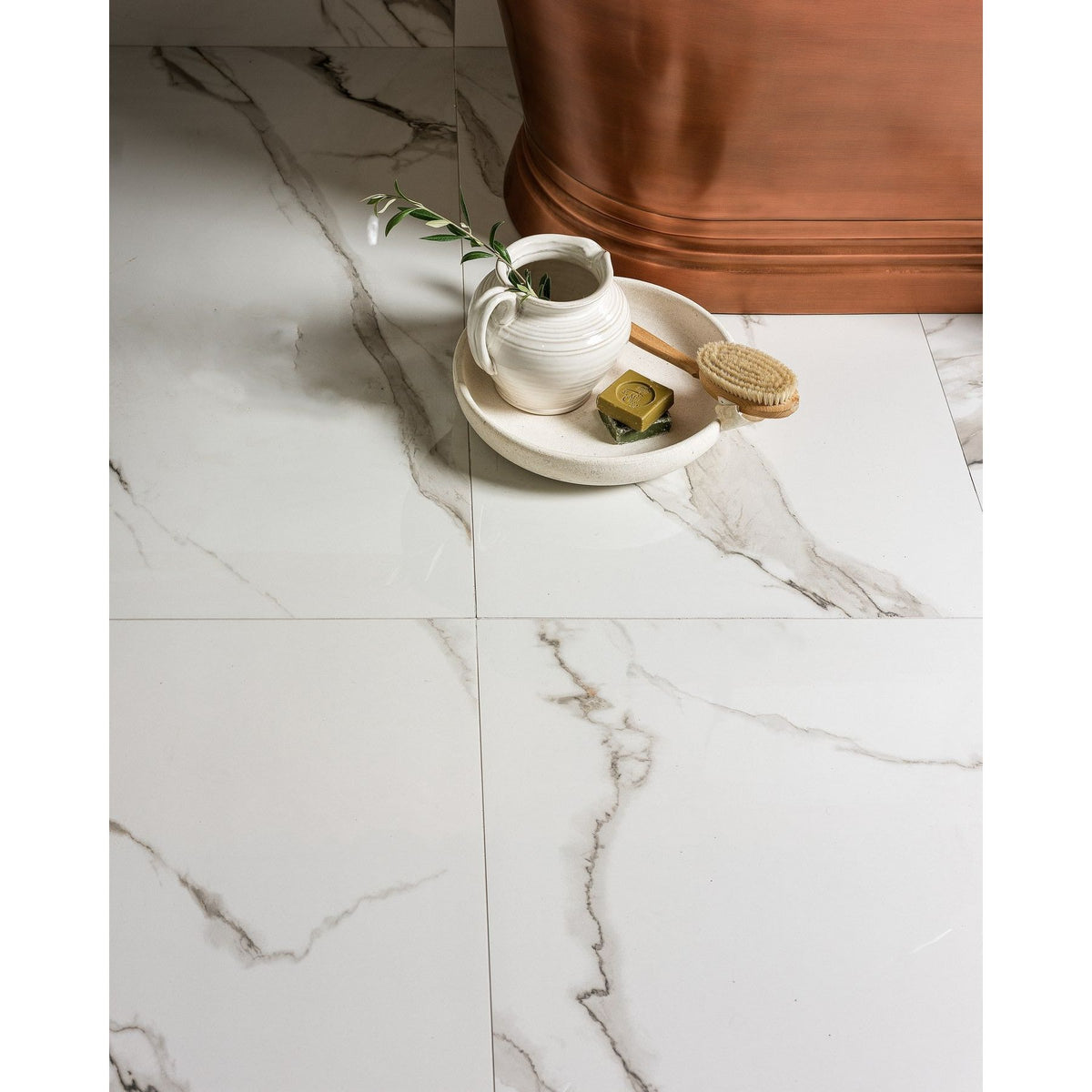 Illusion Daytona Porcelain Polished 60 x 120cm with grey and gold veining