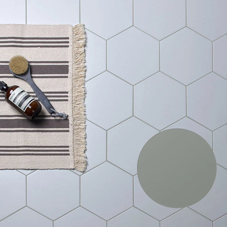 Ca'Pietra Resin-Cement Grout in Sage (No.18), a matt resin-cement tile grout shown as a cured colour swatch