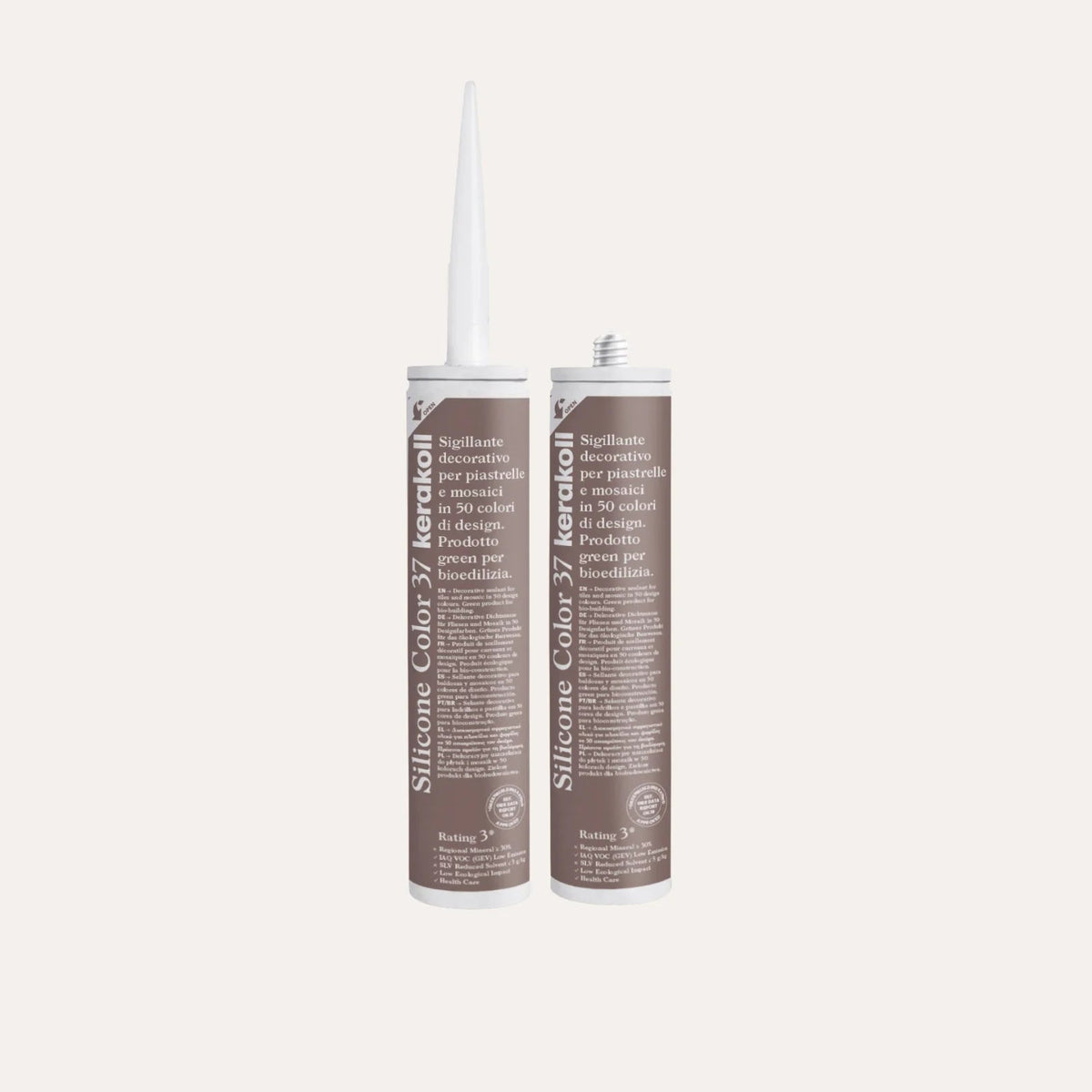 Ca'Pietra Kerakoll Silicone Colour Beauvais No.37, a greyed brown colour-matched sealant in a 310ml cartridge