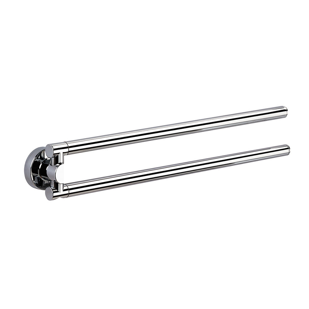 Tecno Project Double Swing Towel Rail in Chrome - Origins Living
