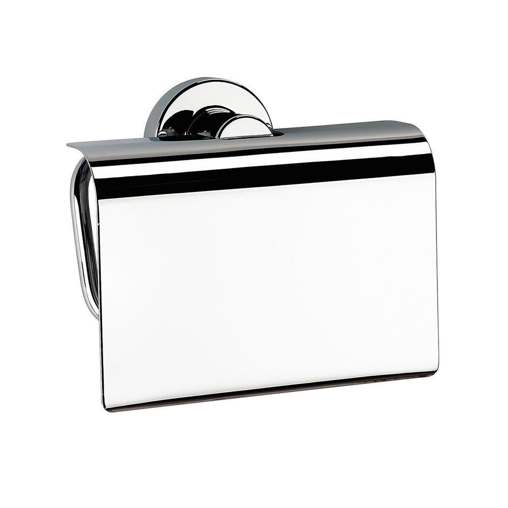 Tecno Project Toilet Roll Holder with Flap in Chrome - Origins Living
