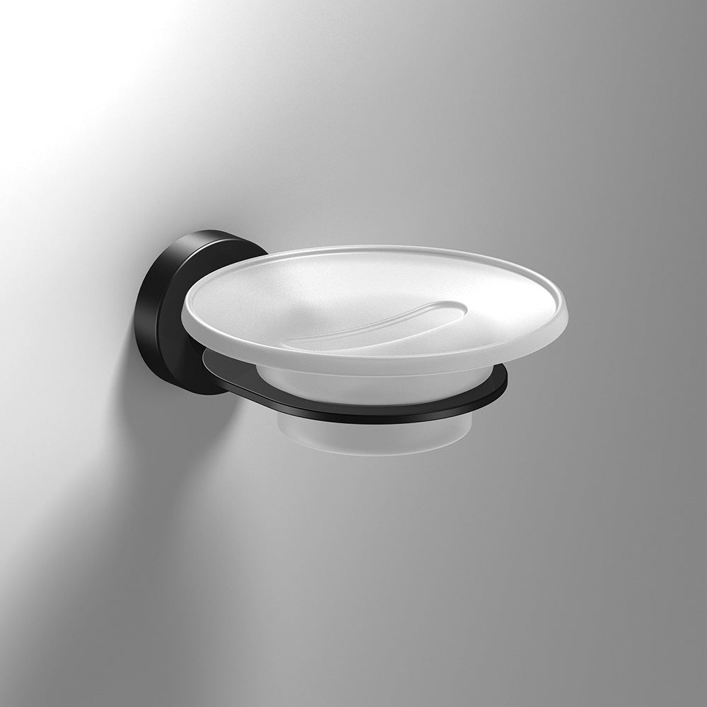 Tecno Project Glass Soap Dish in Black - Origins Living
