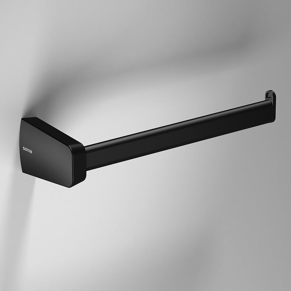 S6 Black Open Towel Bar Right in Black - Origins Living