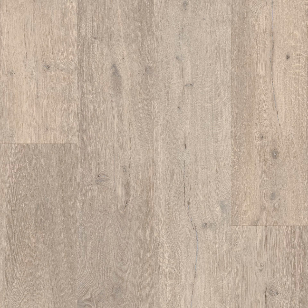 Goose F036 long vinyl planks feature light gray wood plank flooring with natural subtle grain and realistic knots