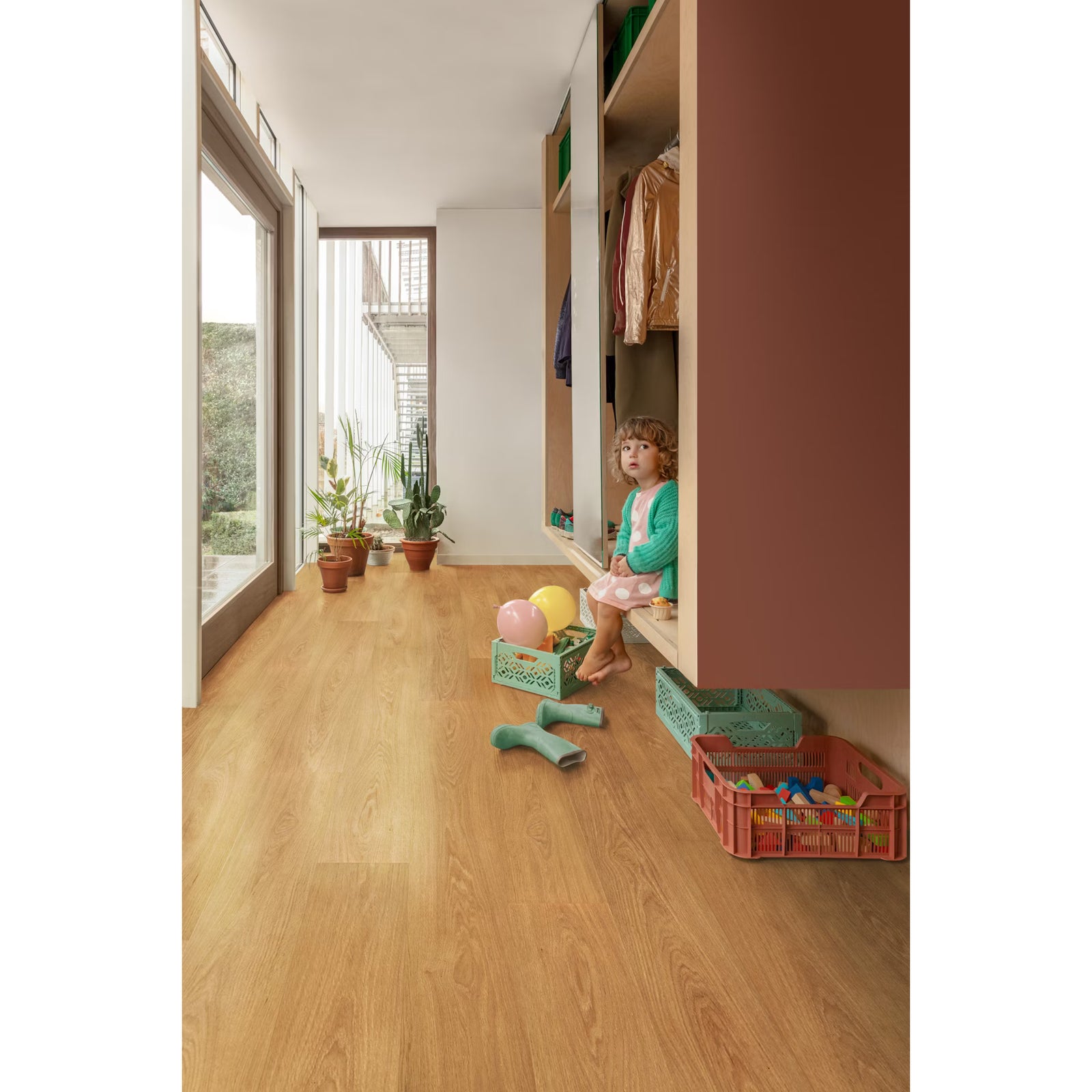 Light brown wood grain honey f025 long vinyl planks featuring durable laminate flooring for residential use