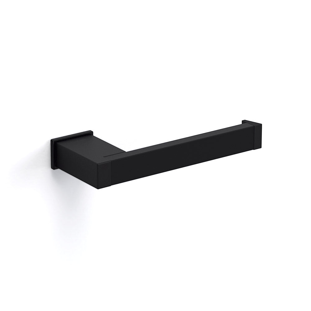 S Cube Open Toilet Roll Holder in Black - Origins Living