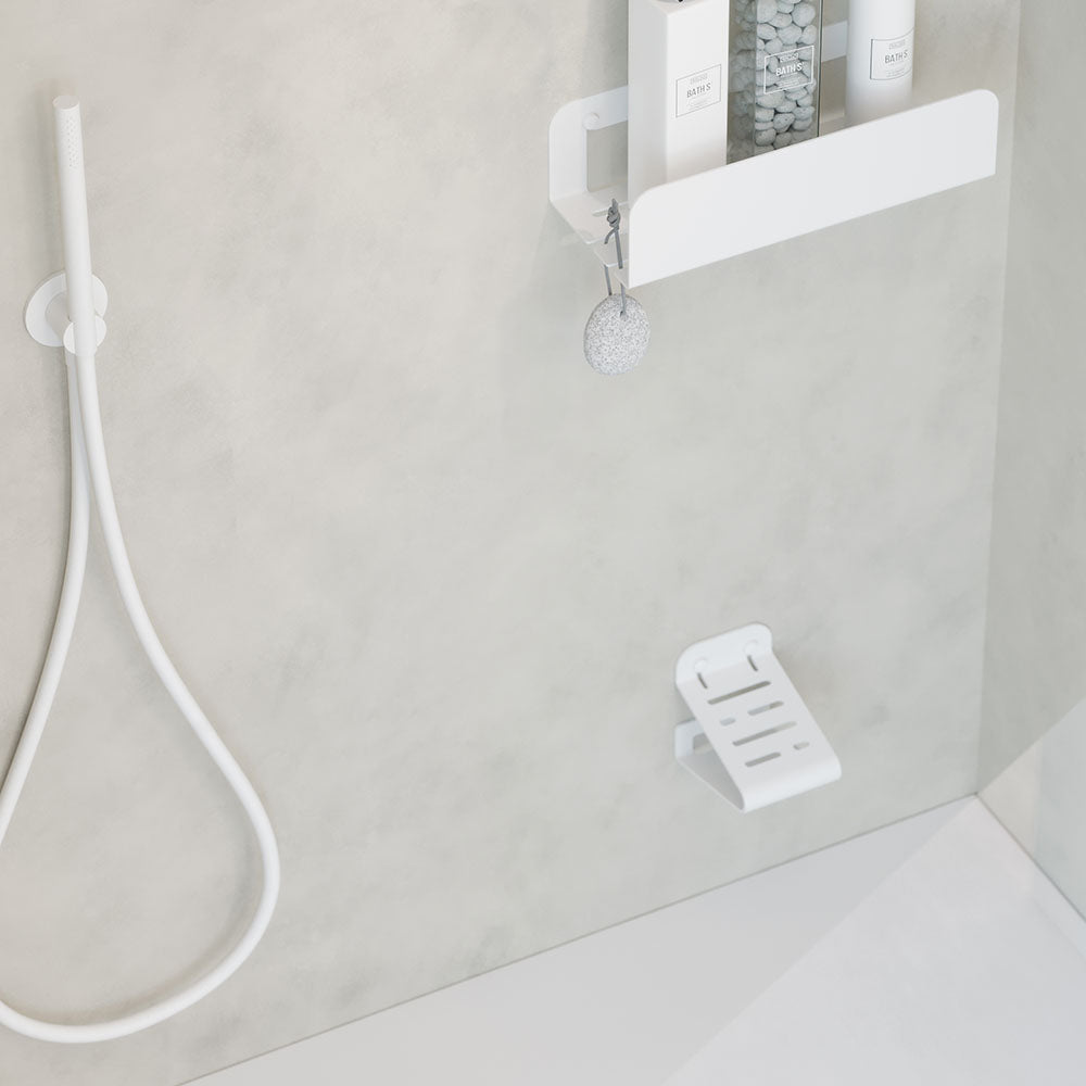 Quick Shower Foot Rest in White - Origins Living