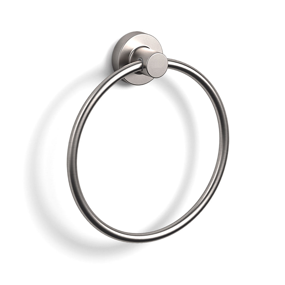 Tecno Project Towel Ring in Brushed Nickel - Origins Living