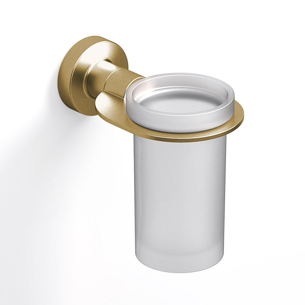 Tecno Project Tumbler Holder in Brushed Brass - Origins Living