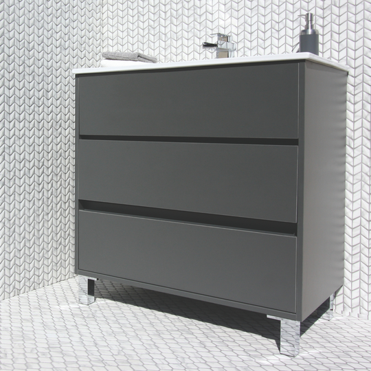 Ritz Carrara Lozenge Mosaic marble tiles styled in a bathroom setting