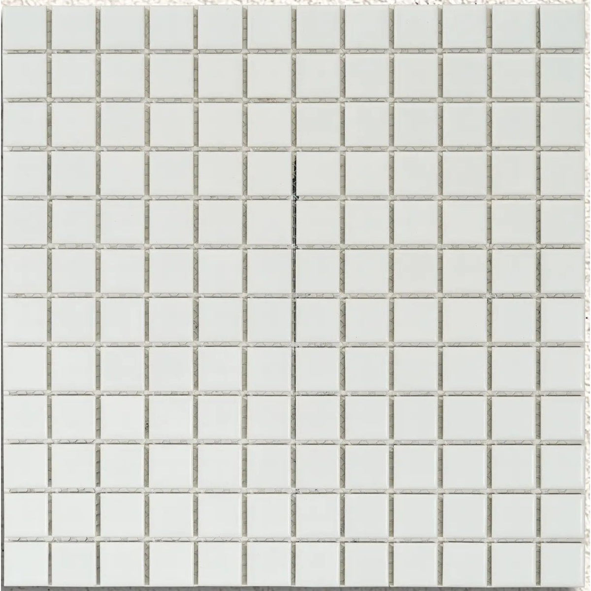 Ceramic Pool Gloss White 23 x 23mm porcelain mosaic tile face