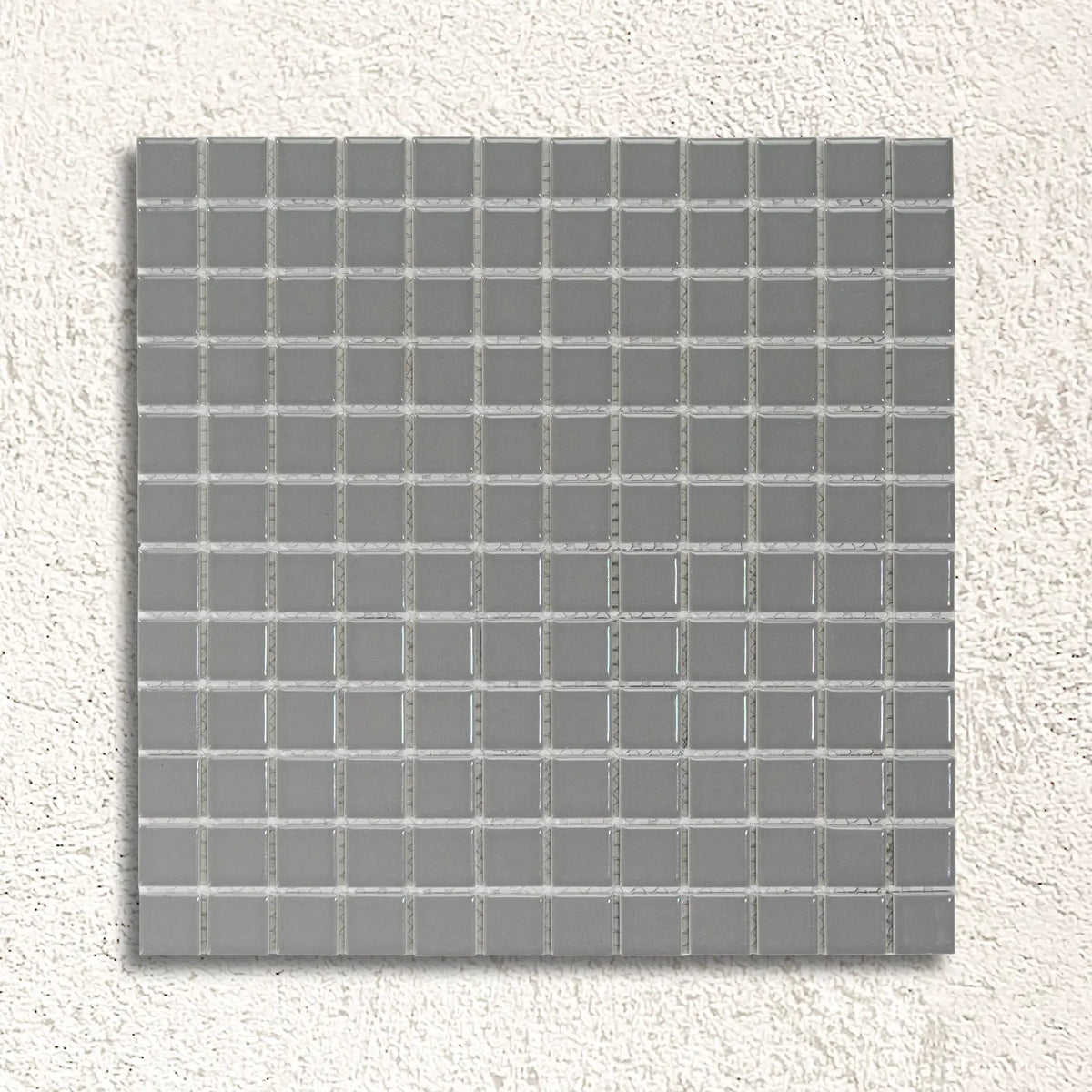 Ceramic Pool Steel Grey 23 x 23mm porcelain mosaic tile face