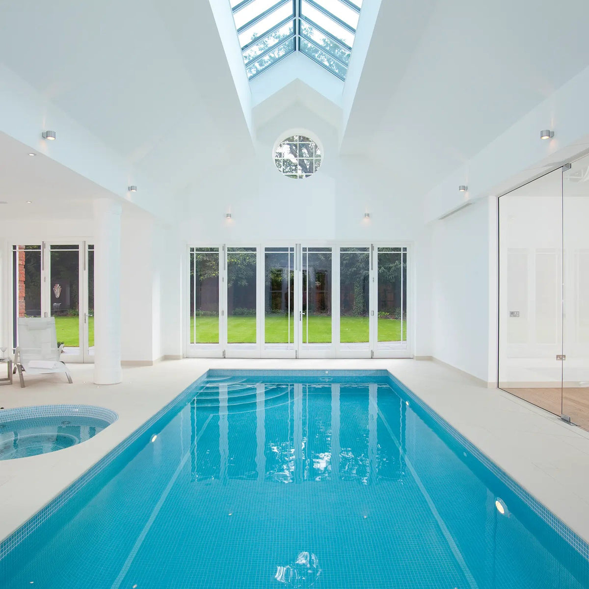Ceramic Pool Sky Blue 23 x 23mm porcelain mosaic pool setting