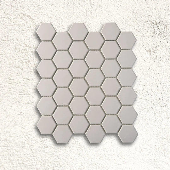 Panelo Argent Matt Hexagon 28.1 x 32.5cm Porcelain Mosaic Tile - alternate view
