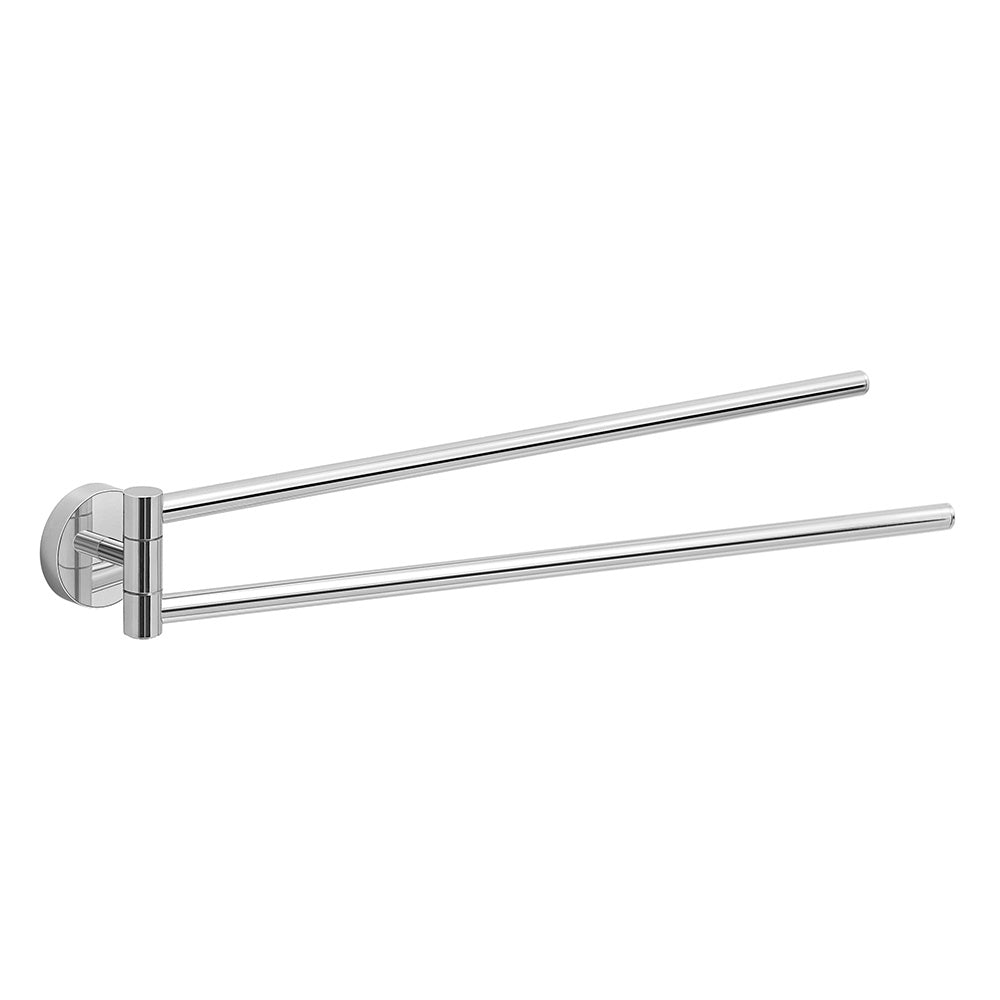 Eros Double Swing Towel Rail in Chrome - Origins Living