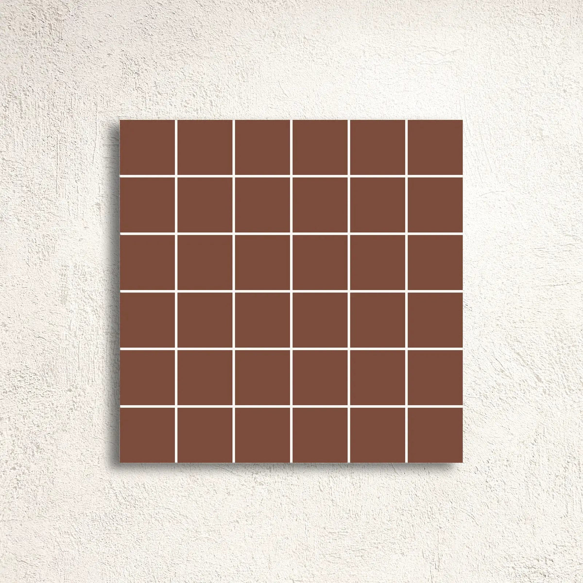 Winckelmans Unglazed Red 5cm Mesh-Backed Mosaic 31.8 x 31.8cm porcelain mosaic face