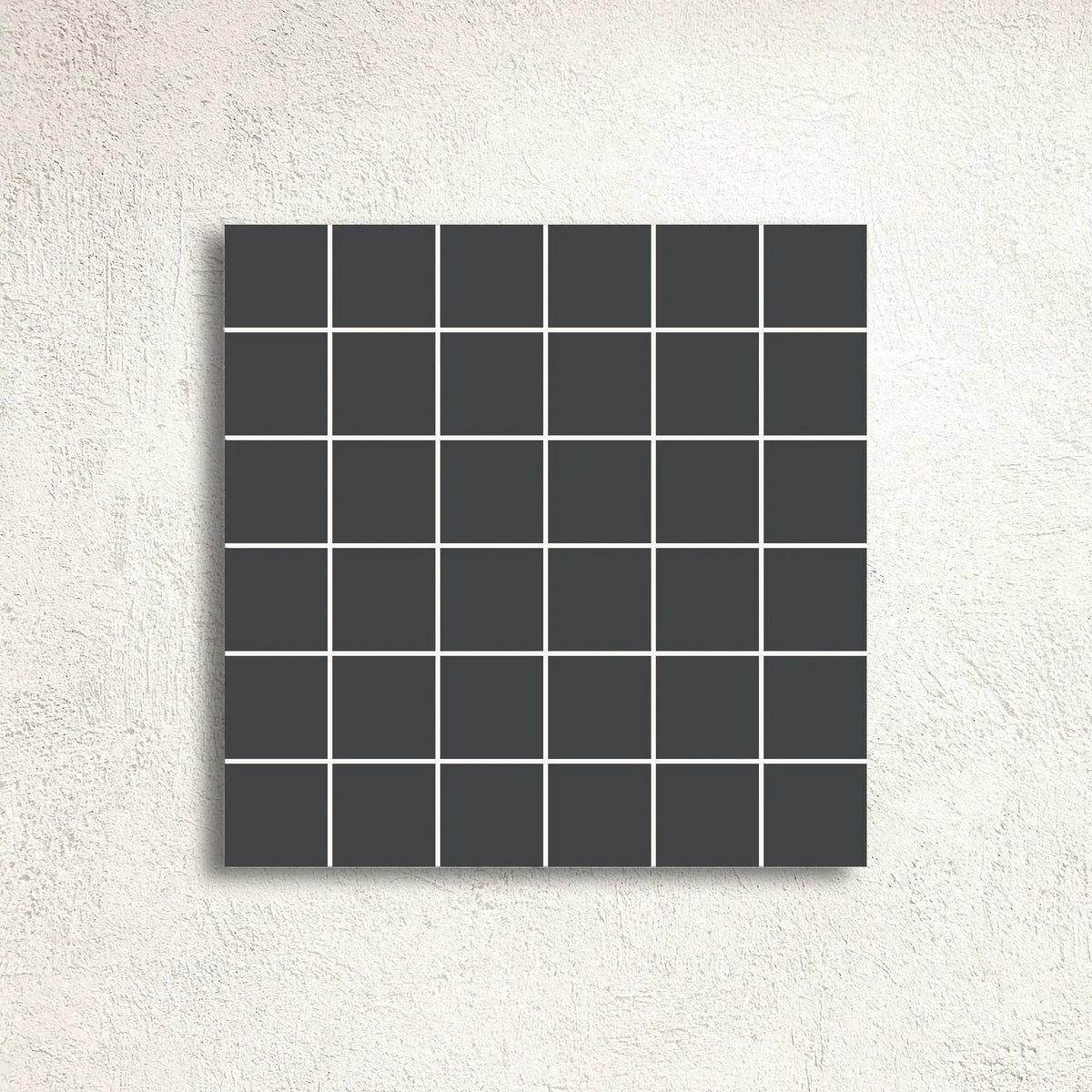 Winckelmans Unglazed Black 5cm Mesh-Backed Mosaic 31.8 x 31.8cm porcelain mosaic face