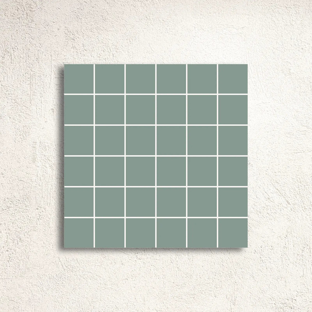 Winckelmans Unglazed Green 5cm Mesh-Backed Mosaic 31.8 x 31.8cm porcelain mosaic face