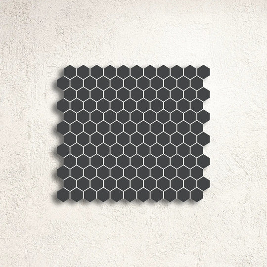 Winckelmans Unglazed Black 5cm Mesh-Backed Mosaic 31.8 x 31.8cm - alternate view