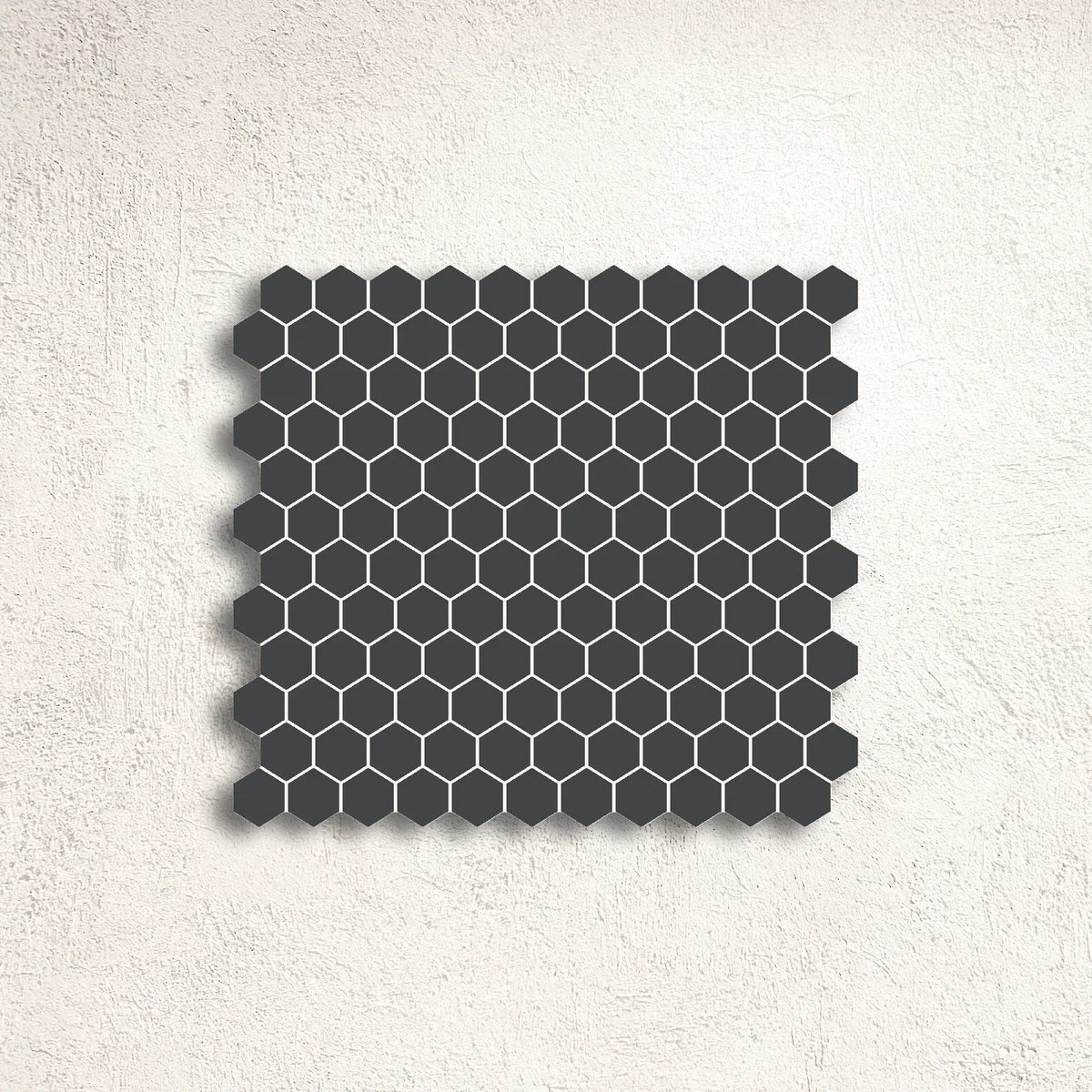 Winckelmans Unglazed Black 5cm Mesh-Backed Mosaic 31.8 x 31.8cm porcelain mosaic face