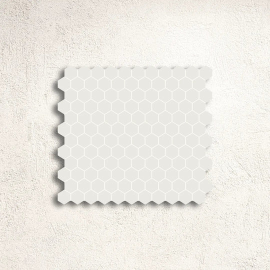 Winckelmans Unglazed Super White 5cm Mesh-Backed Mosaic 31.8 x 31.8cm - alternate view