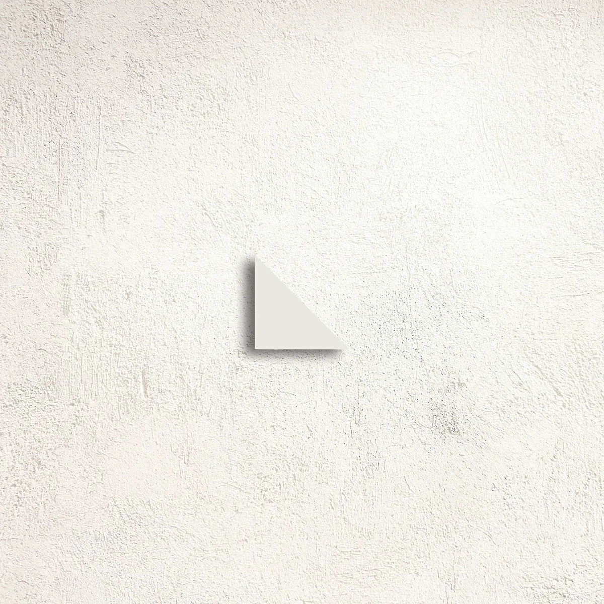 Winckelmans Unglazed Super White 3.5 x 3.5 x 5cm Triangle porcelain tile face