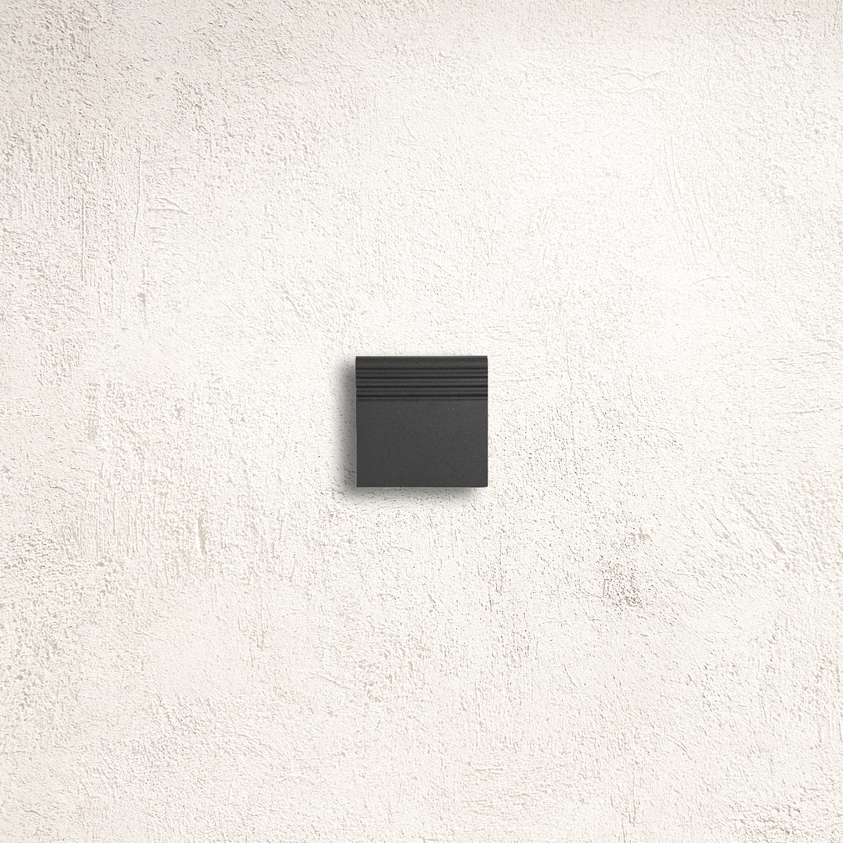 Winckelmans Unglazed Black 5 x 5cm Step Edge Strip porcelain mosaic face