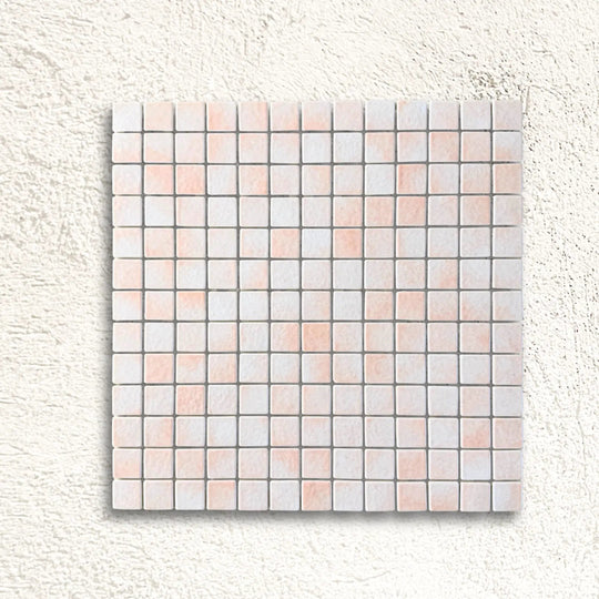 Harmonie Orcade 25 x 25mm crystal porcelain mosaic sheet face in cool blue gloss