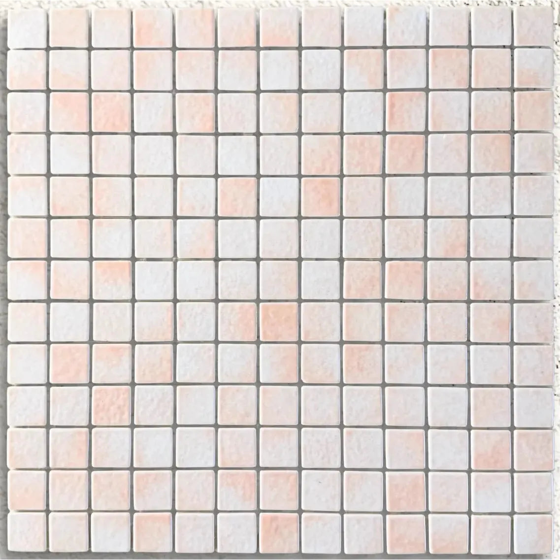 Harmonie Orcade 25 x 25mm crystal porcelain mosaic sheet face in cool blue gloss