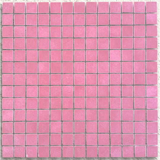 Harmonie Fuchsia 25 x 25mm Mosaic Porcelain Tile - alternate view