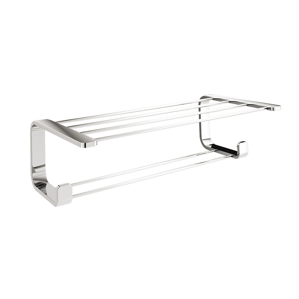 Outline Double Towel Rack in Chrome - Origins Living