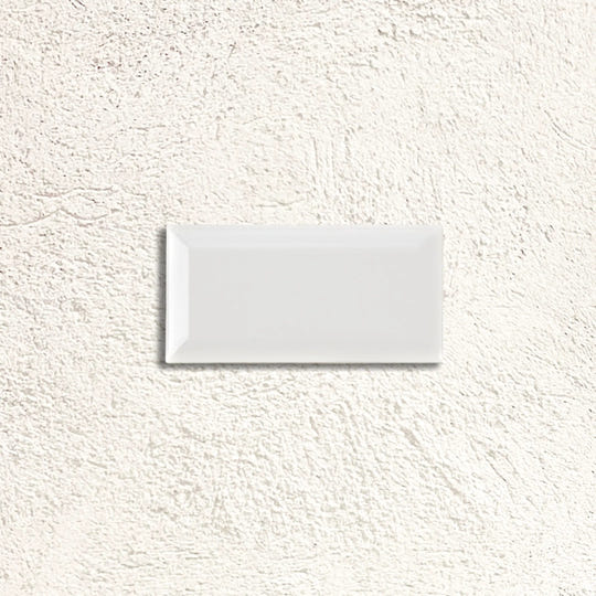 Metro White Gloss Bevelled 10 x 20cm Ceramic Tile - alternate view