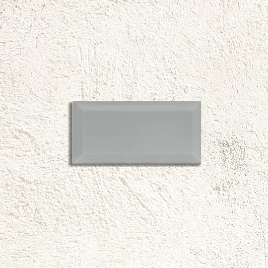 Metro Grey Gloss Bevelled 10 x 20cm Ceramic Tile - alternate view