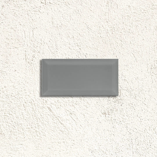 Metro Dark Grey Gloss Bevelled 10 x 20cm Ceramic Tile - alternate view