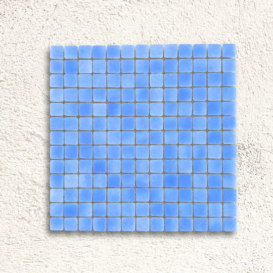 Niebla Foggy Light Blue Anti-Slip 33.3 x 33.3cm glass mosaic tile face