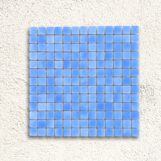 Niebla Foggy Light Blue Anti-Slip 33.3 x 33.3cm glass mosaic tile face