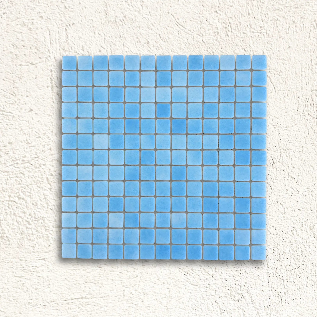 Niebla Foggy Mid Blue Anti-Slip 33.3 x 33.3cm glass mosaic tile face