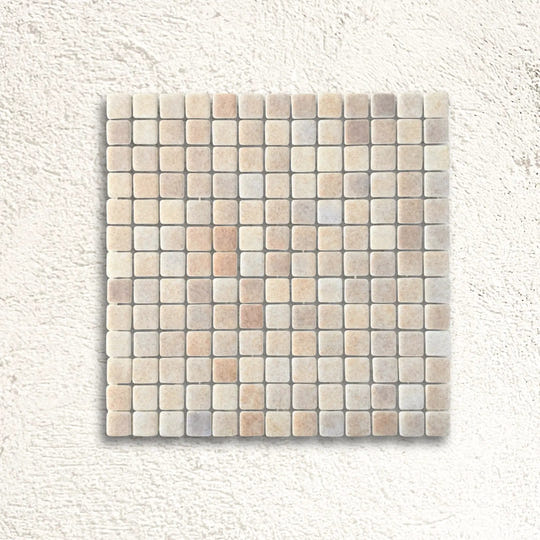 Niebla Carpatos Anti-Slip 33.3 x 33.3cm beige glass mosaic tile face
