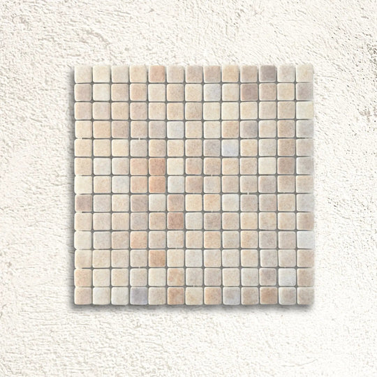 Niebla Carpatos Anti-Slip 33.3 x 33.3cm beige glass mosaic tile face