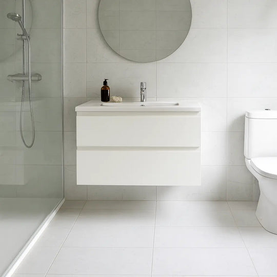 Marmor Foro Gris 30 x 60cm matt marble-effect porcelain tile room setting