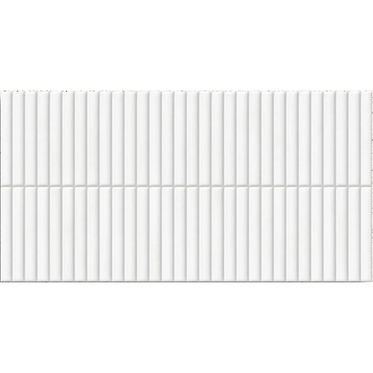 Deco Lingot White 32 x 62.5cm fluted porcelain tile face