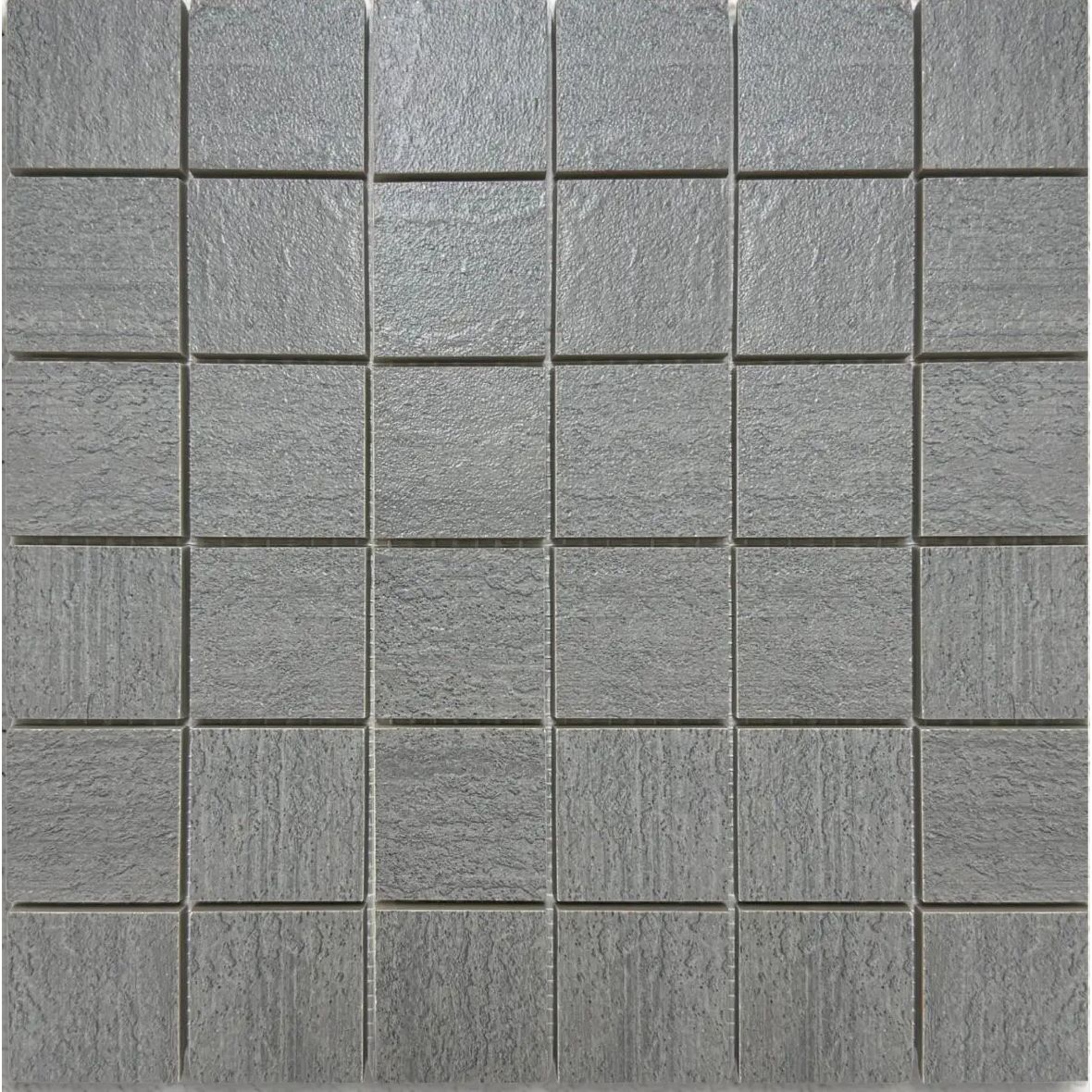 District Gris Mosaic 30 x 30cm porcelain concrete effect mosaic tile face