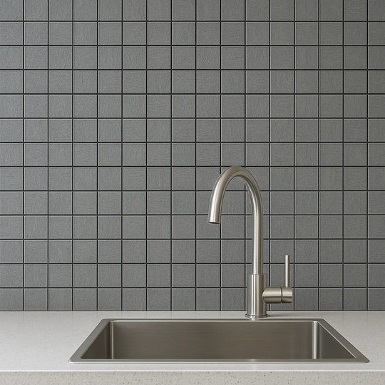 District Gris Mosaic 30 x 30cm porcelain concrete effect mosaic tile room setting