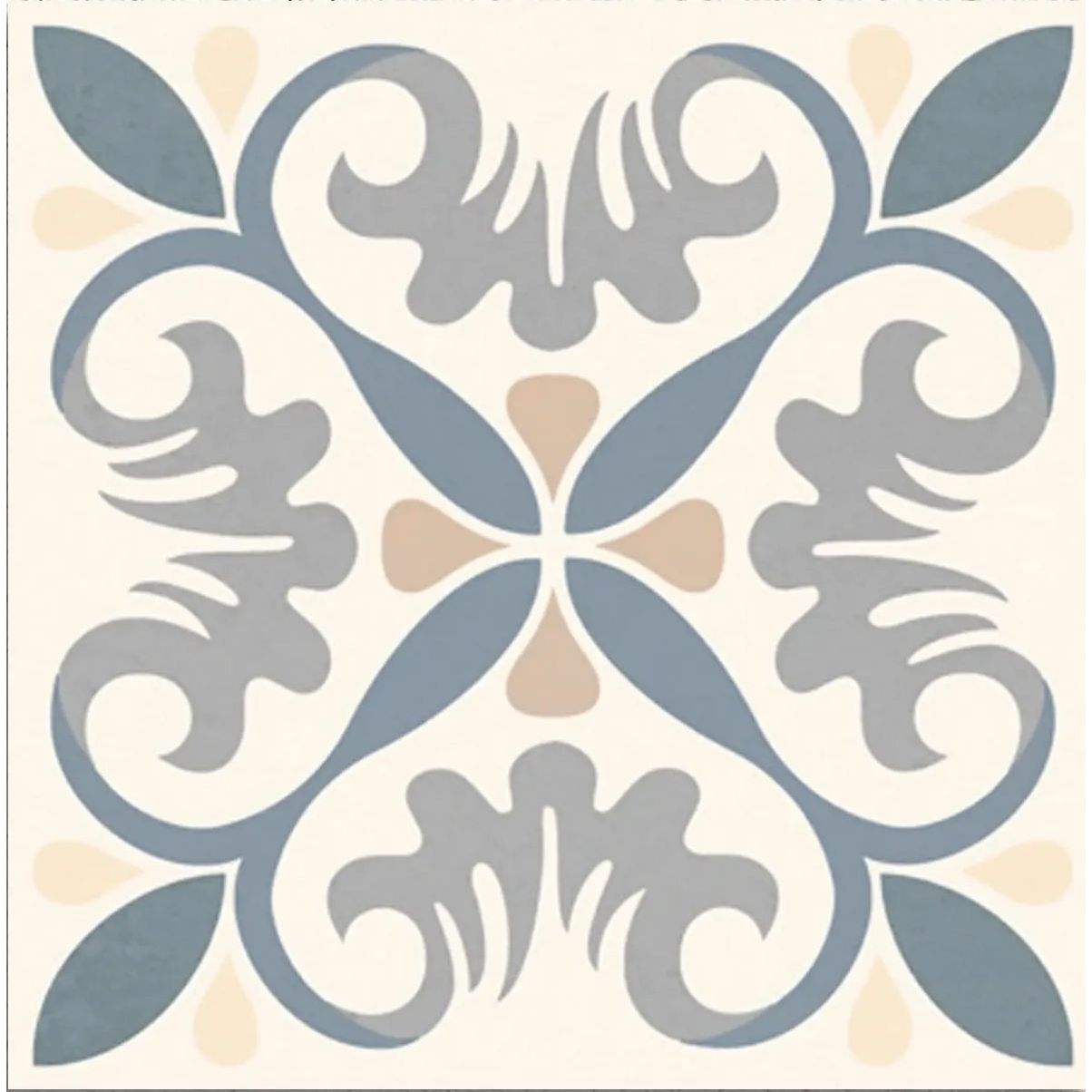 Rustic Taco Heritage Grey patterned porcelain tile face detail