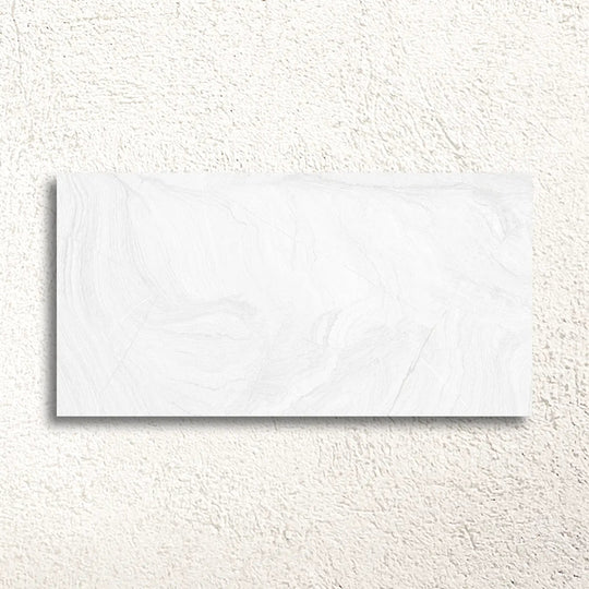 Varana Blanco 32 x 62.5cm white porcelain stone effect tile face