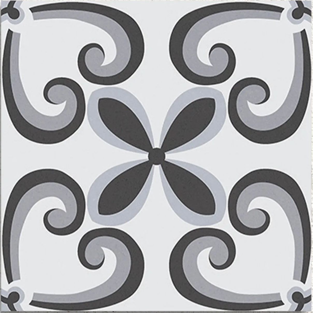 Lumier Taco Black 16.5 x 16.5cm matt porcelain tile face