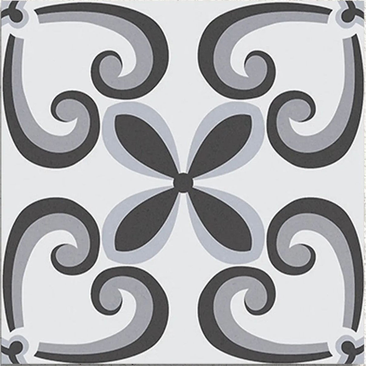 Lumier Taco Black 16.5 x 16.5cm matt porcelain tile face